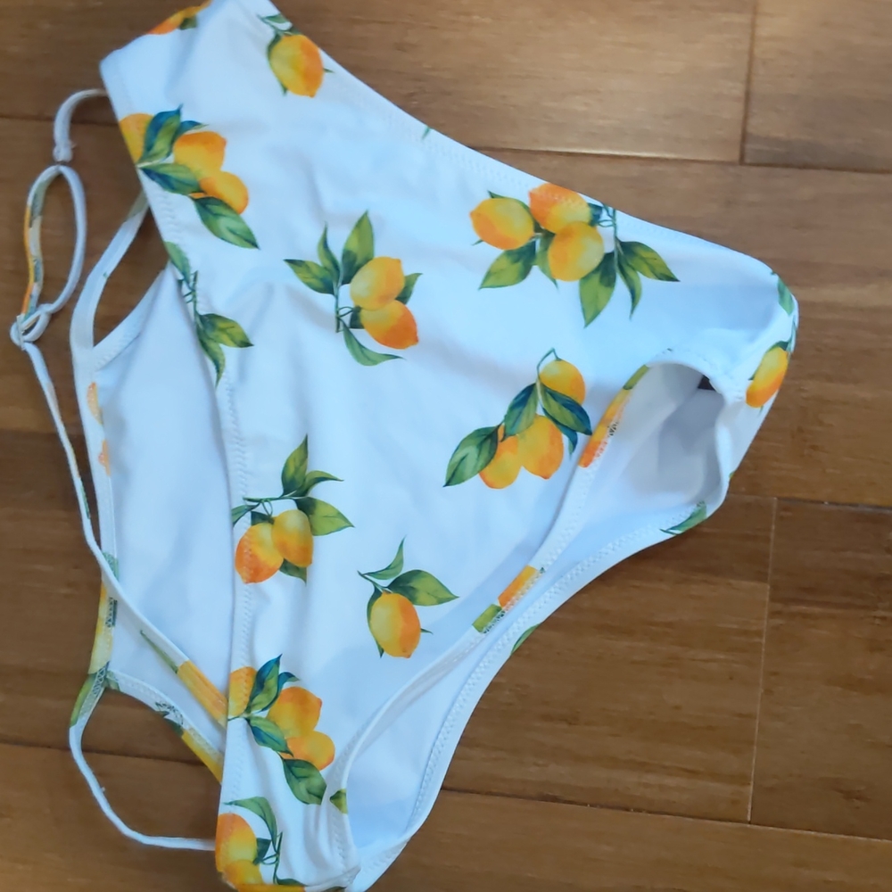 Swimsuit Pieces Bundle Size Medium Floral Paisley Neon - Picture 6 of 9